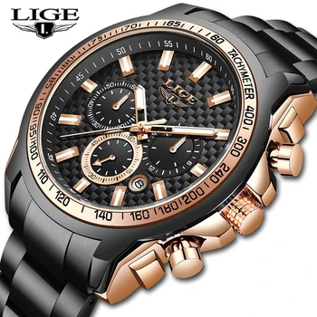 

LIGE New Fashion Date Quartz Men Watches Top Brand Luxury Male Clock Chronograph Sport Men Wrist Watch Hodinky Relogio Masculino