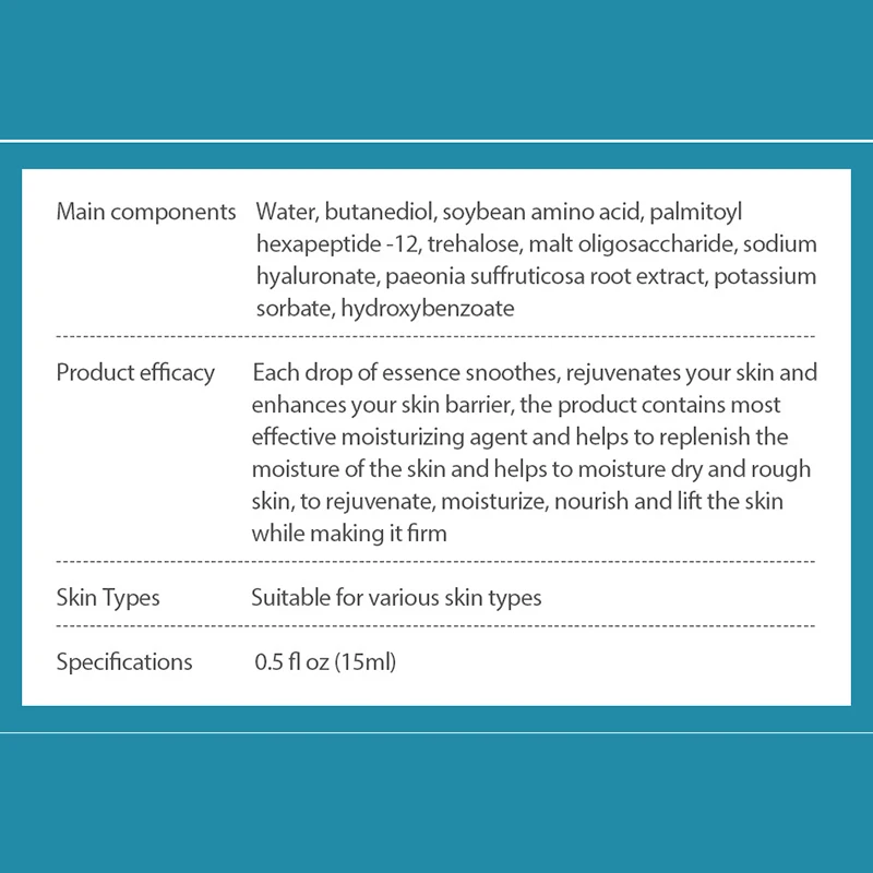 VIBRANT GLAMOUR Hyaluronic Acid Face Serum Anti-Aging Shrink Pore Whitening Moisturizing Essence Face Cream Dry Skin Care 15ml facial serum facial essence salicylic acid facial serum