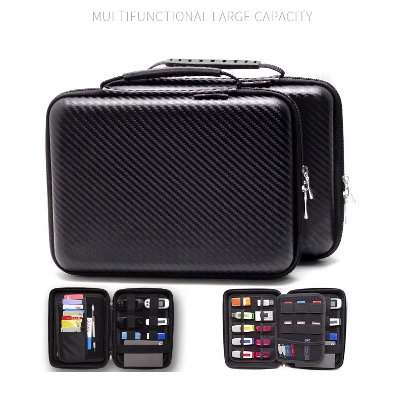 Disco Rígido Portátil Usb Flash Drive Case Grande Capacidade Impermeável à Prova de Choque Acessórios Eletrônicos Organizer Universal Case de - Imagem 5