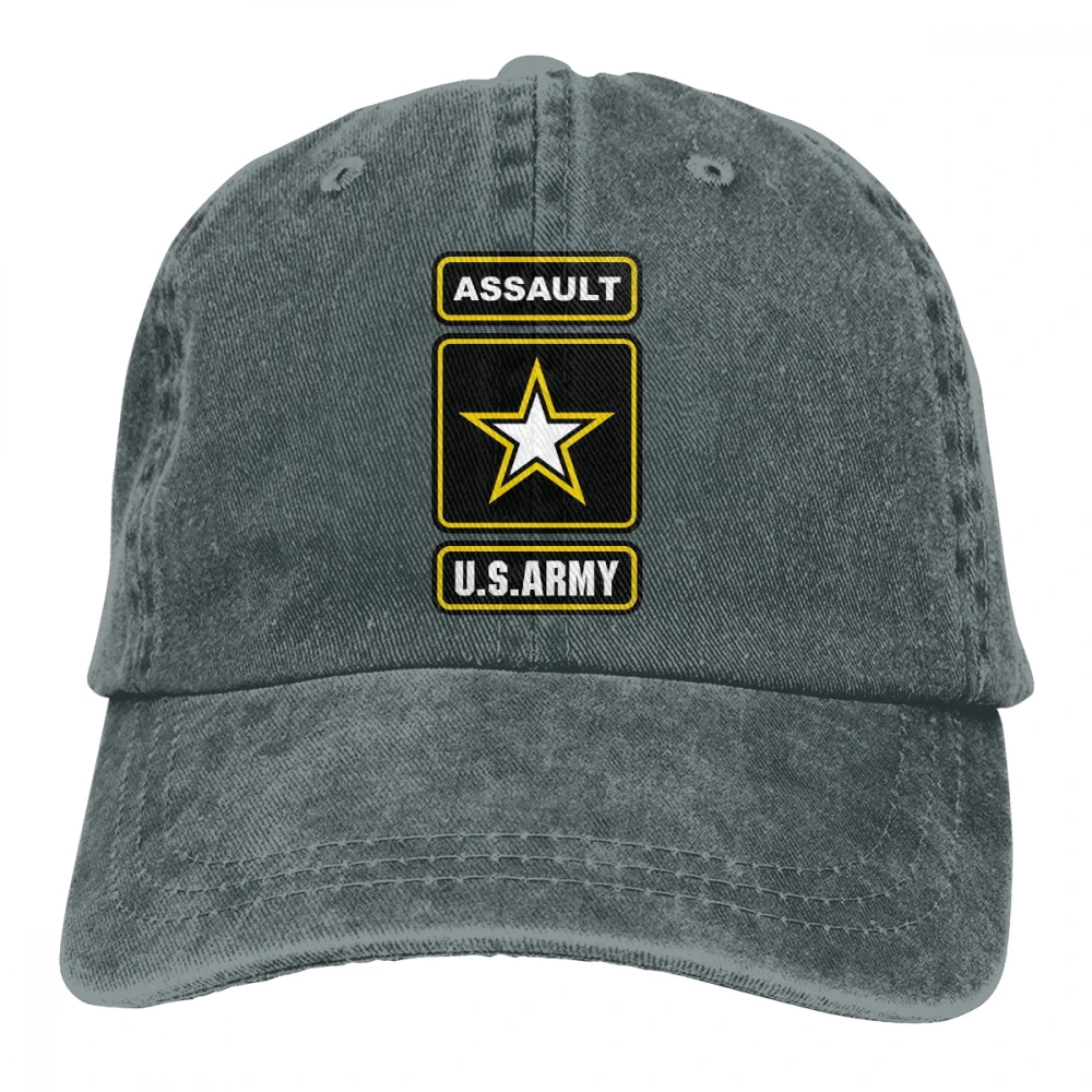 Американский армейский штурмовой Casquette черный унисекс Мужские Женские джинсовые бейсболка с ремешком кепки Регулируемый Гольф папа шляпа