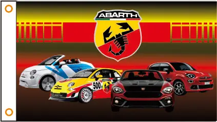 Флаг Автомобиля На Заказ Fiat Abarth баннер 3x5 футов 100% полиэстер 105|Флаги баннеры и