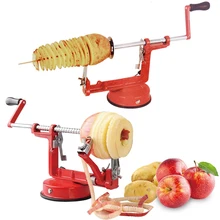 Batata torção manual de aço inoxidável batata frutas spira; cortador torcido batata maçã slicer descascador multifuncional cozinha cutt