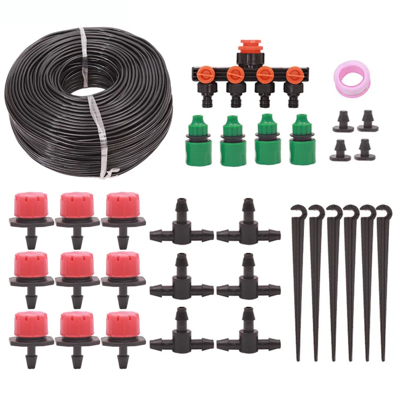 

20M/25M/30M Garden DIY Mini Drip System 4pcs Interface Plant Automatic Watering Garden Hose Set Dripper Watering Irrigation Set