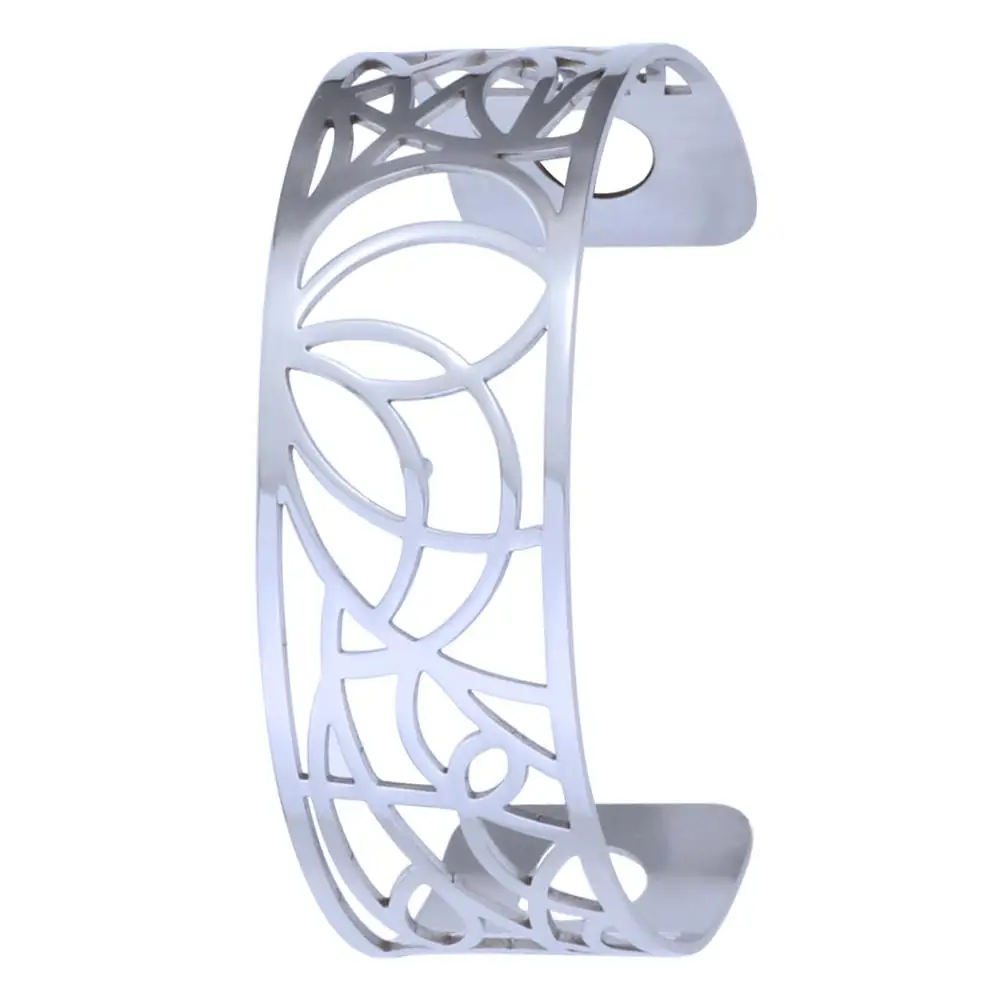 Yoiumit Titanium Stainless Steel Cuff  Bracelet For Women New Style Ladies Bangles Geometric Pattern Interchangeable Le