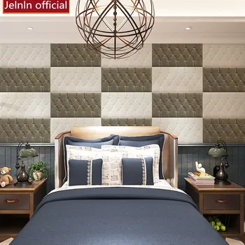 

3dself-adhesive soft bag wall stickers living room TV background wall bedroom bed back waterproof anti-collision wallpaper