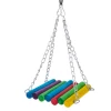 Bird Toys Set Swing Chewing Training Toys Small Parrot Hanging Hammock Parrot Cage Bell Perch Toys with Ladder Pet Supplies 1pc 2