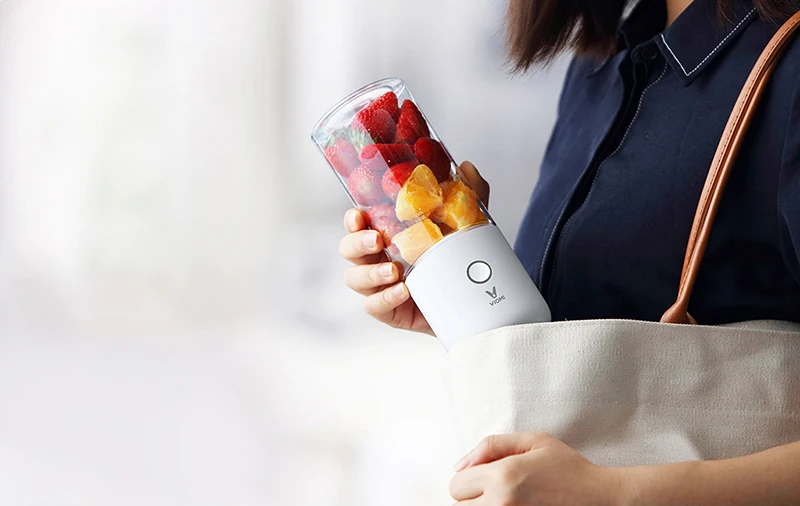 XIAOMI VIOMI блендер, электрический кухонный миксер, соковыжималка, фруктовая чашка, маленький портативный мини кухонный комбайн, 45 секунд, быстрое отжимание сока