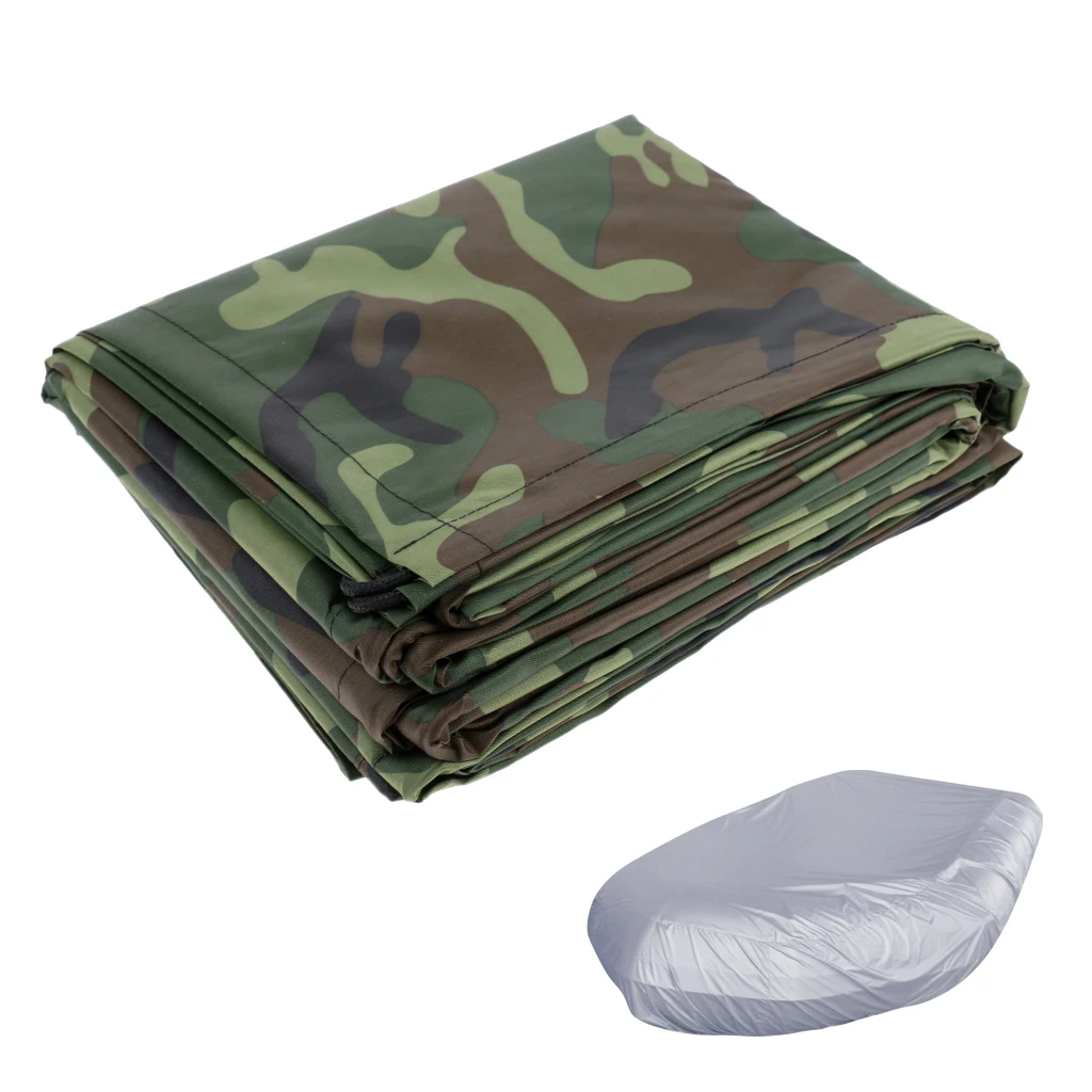 420D Oxford Fabric Inflatable Boat Cover Fits Up to 4.7m/15.4ft Inflatable Boat Cover for Water Sports