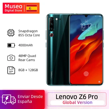 Перейти на Алиэкспресс и купить Глобальная версия смартфона Lenovo Z6 Pro 8 Гб 128 ГБ Восьмиядерный Snapdragon 855 6,39 дюймFHD задняя 48MP Quad Camera аккумулятор 4000 мАч