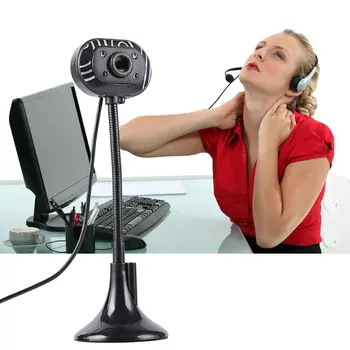 

Free Drive USB Notebook Desktop : Manual FocusComputer Camera HD Webcam Video Teaching Live For Computer Clip With Microphone