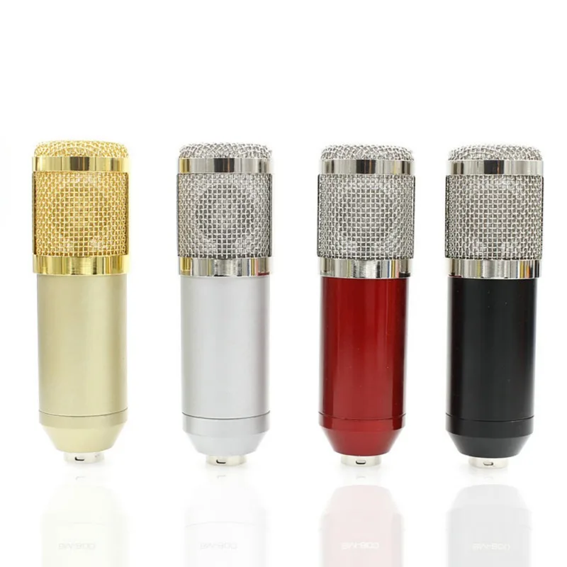 Condenser Audio 3.5mm Wired Studio Microphone Vocal Recording KTV Karaoke Microphone Set Mic W/Stand For Computer