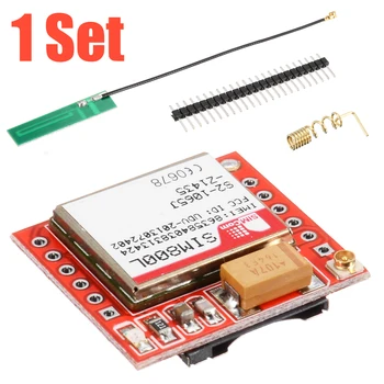 

Pohiks 1pc Mini SIM800L GPRS GSM Module MicroSIM Card Core Wireless Board Quad-band TTL Port + Antenna for Integrated Circuits