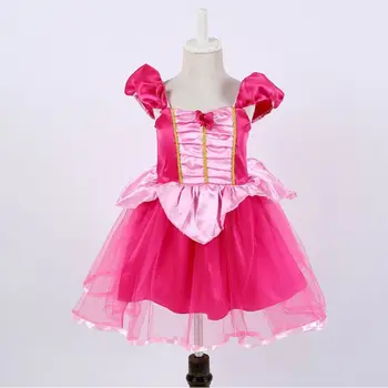 

Kids Girls Sleeveless Princess Layered Tulle Dress Ball Gown Role Play Costume