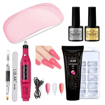 

Nail Art Tool 15ml UV LED Extension Gel Mini Nail Lamp USB Electric Grinder Nail File Top and Base Coat Women Girls DIY Manicure