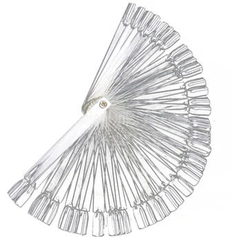 

50 Tips False Nail Tips Color Card Practice Display Tools Transparent White Buckle Ring Manicure Nail Art Tool
