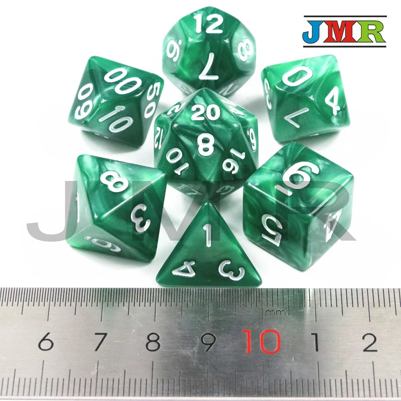 Dados De Rpg 7 шт./компл. многогранные RPG игры с мраморным эффектом игральные кости D4 D20