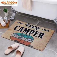 Cartoon Camper Carpet Bathroom Entrance Doormat Bath Indoor Floor Rugs Absorbent Mat Anti-slip Kitchen Rug for Home Decorative 1