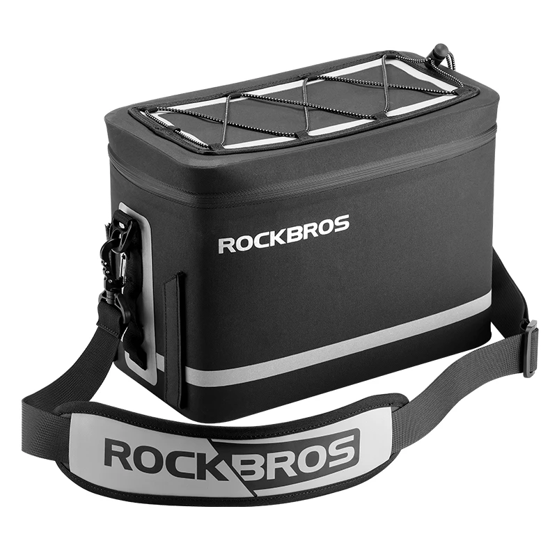 ROCKBROS полностью водонепроницаемая велосипедная сумка, сумка для камеры, задняя полка, мешок для горного велосипеда, сумка через плечо, оборудование для верховой езды - Цвет: Белый