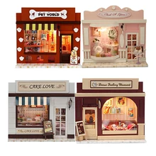 Миниатюрный Кукольный домик Diy аксессуары для кукольного дома мини-домик для девочек Игрушки для свадебных тортов магазин для домашних животных парк развлечений игрушки для детей