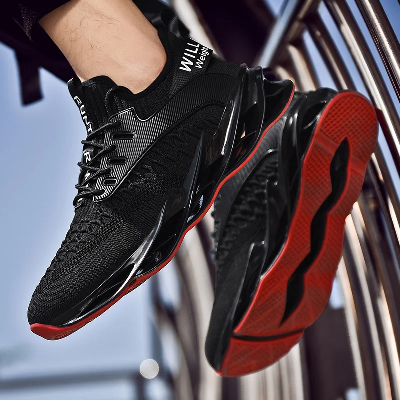 Men Running-Shoes Non-Slip-Light Shock-Absorber Zapatos New Blade Cool Breathable Korean
