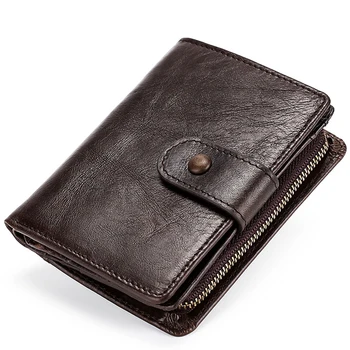 

Korean Version Of The Small Wallet Fashion Regular Wallet Men Short Clip Brown Leather Latest