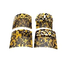 Fashion Popular Wide Hair Combs Turtle Flower Carved Acrylic Shell Beauty Hair Brush For Ladies