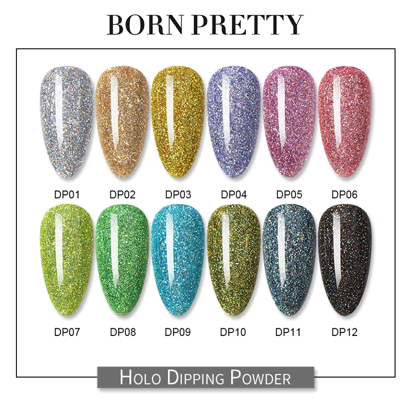Порошок для ногтей BORN PRETTY Dip градиент французский без лампы блеск украшение