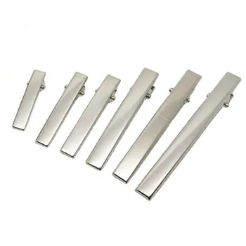 

50pcs/lot Metal Alligator Hair Clips Bow Teethed Barrette Crocodile Clamp For Diy Hair Accessories