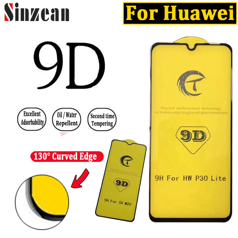 100 шт для huawei mate 30/P30 lite/P20 Pro/P Smart 2019/mate 20 lite/Honor 9X Pro 9D закругленные края полное