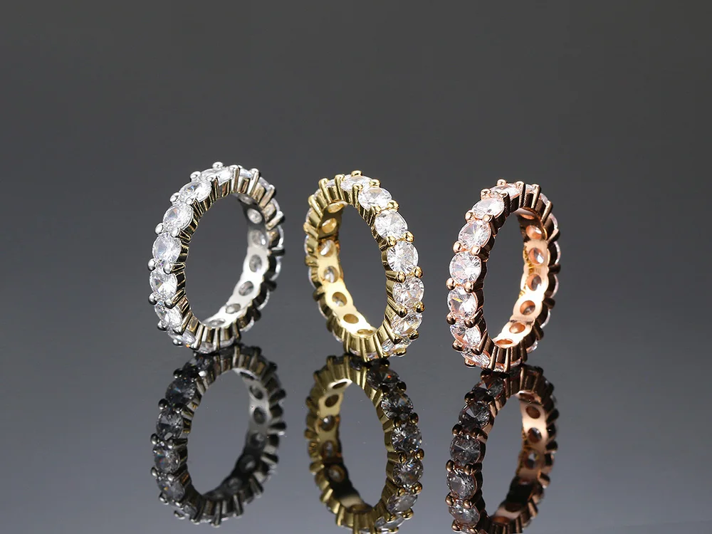 Iced Out Ring für Frauen Punk Hiphop AAA + Zirkonia Gold Farbe Kristall Ringe Zubehör Hippie Schmuck Großhandel OHR051 – Detail 5