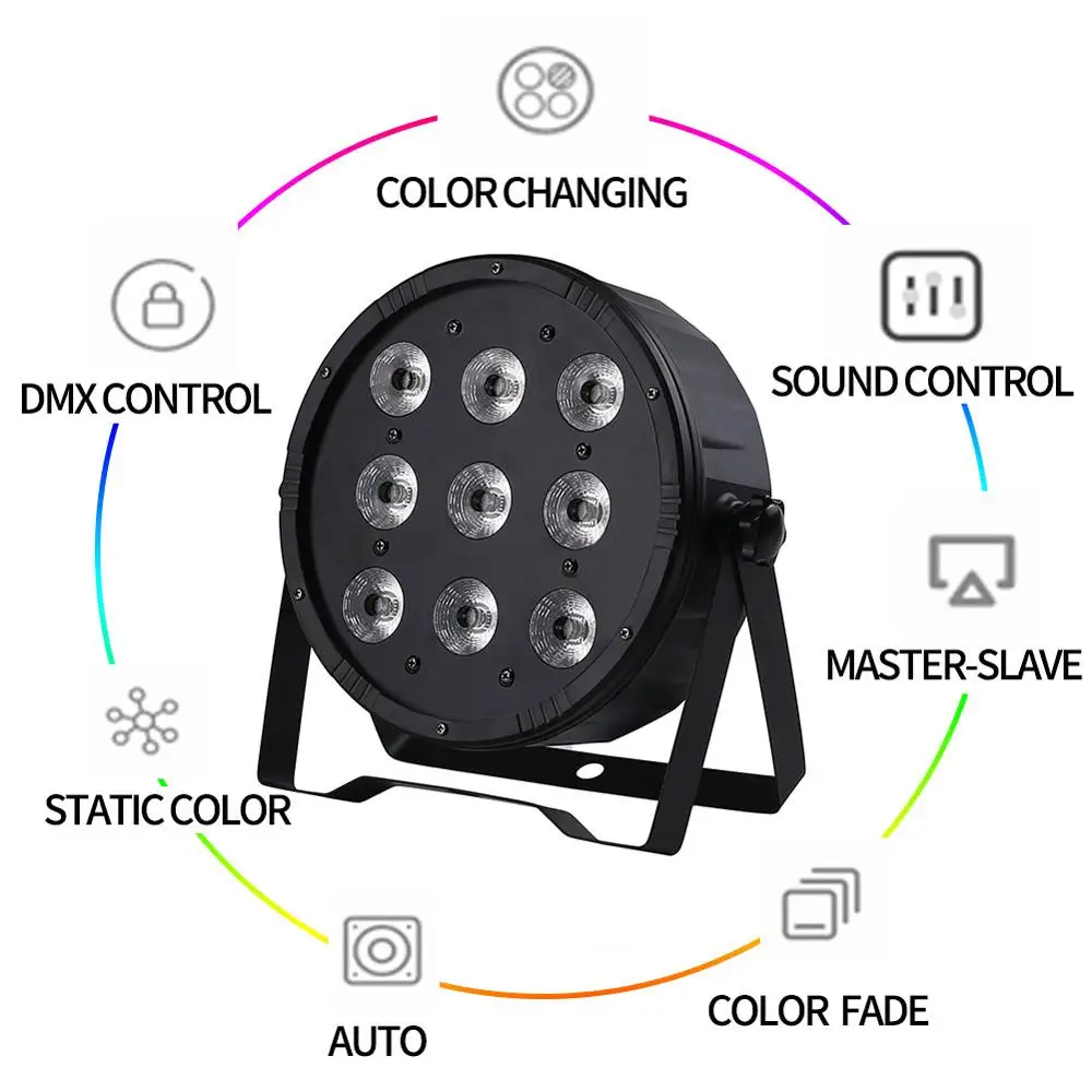 12x18 Вт Светодиодный светильник SlimPar Quad RGBWA 6в1 светодиодный для мытья DJ сценический