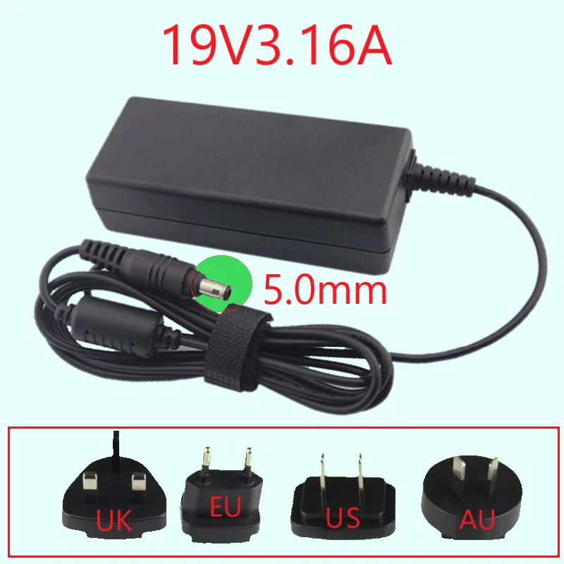 19V 3.16A 60 Вт AC Мощность адаптер Зарядное устройство для samsung RV415 R522-52S R540-JA02 R620-63GQ40 Q430-JU01 QX410-J01 R40 NT-X11 P460-42P