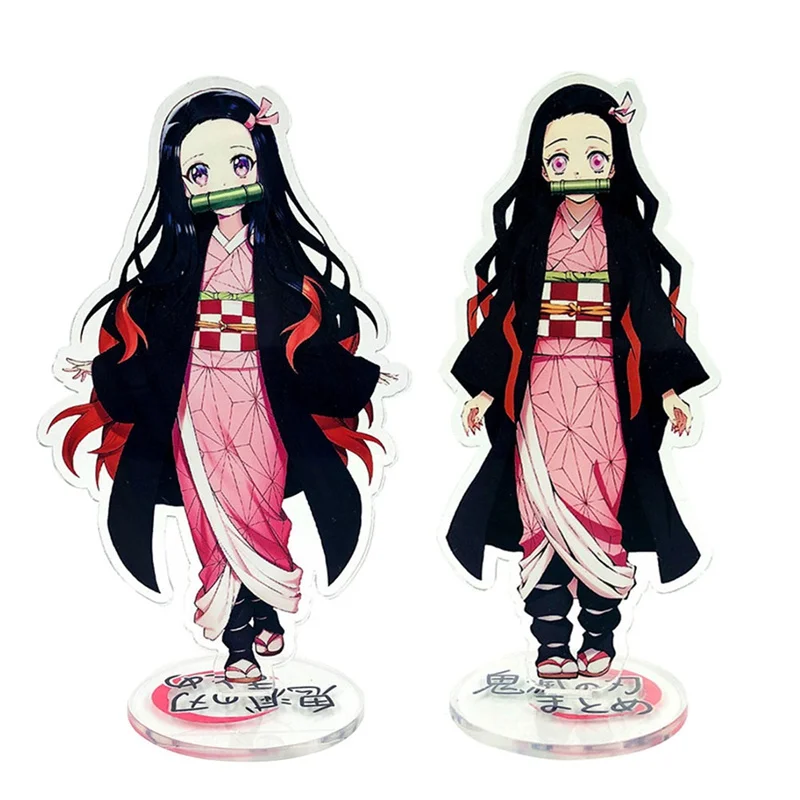 Японское аниме демон убийца Kimetsu No Yaiba Kamado Tanjirou Kamado Nezuko Косплей фигурка на акриловой подставке модель настольная Декор Игрушка Подарки