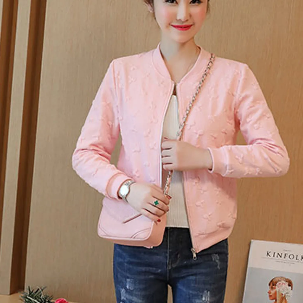 Теплая зимняя Осенняя куртка для женщин на молнии однотонные новые куртки с