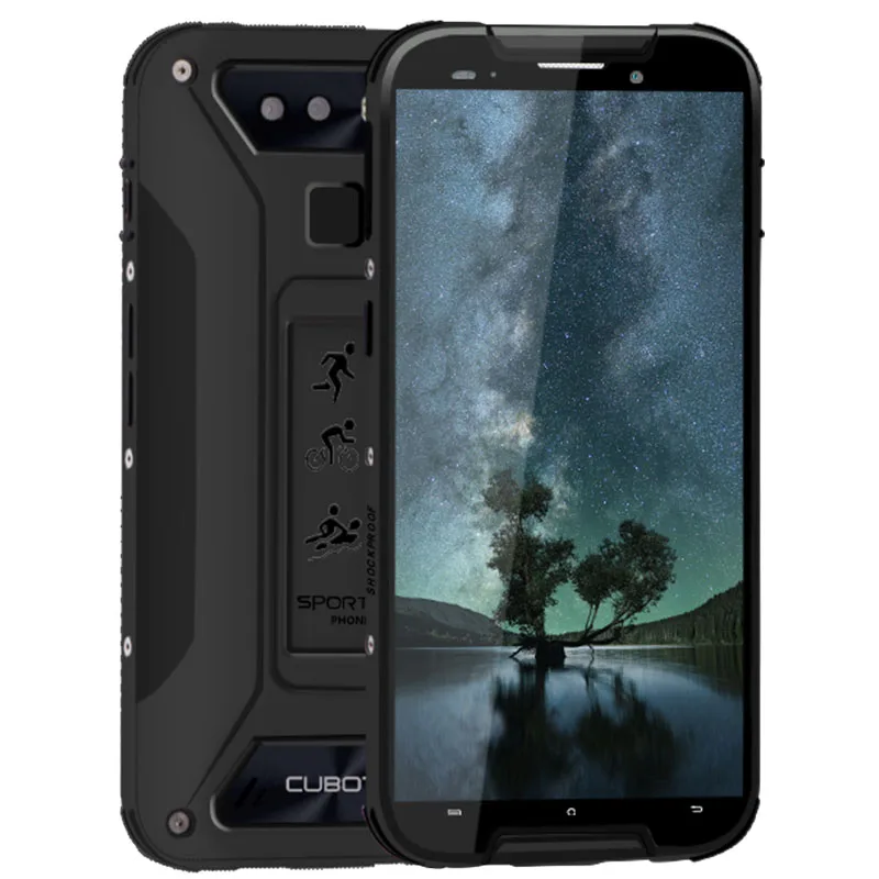 Cubot Quest Lite IP68 спортивный прочный телефон MT6761 5," Android 9,0 Pie 3000 мАч 3 ГБ+ 32 Гб Смартфон 4G LTE двойная камера type-C - Цвет: Black