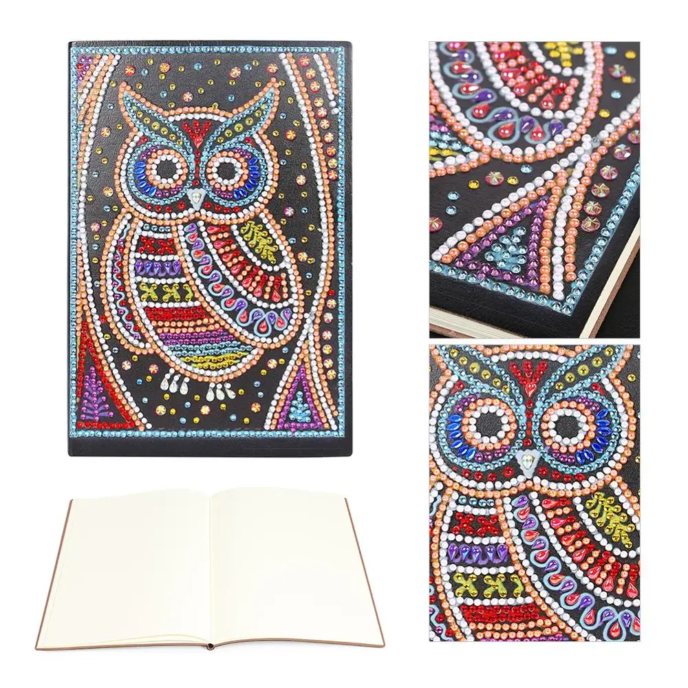

Colorful DIY Diamond Painting 50 Pages Students A5 Sketchbook Notebook Drawing Book Diamond Cross Stitch Craft Gift Dropshipping