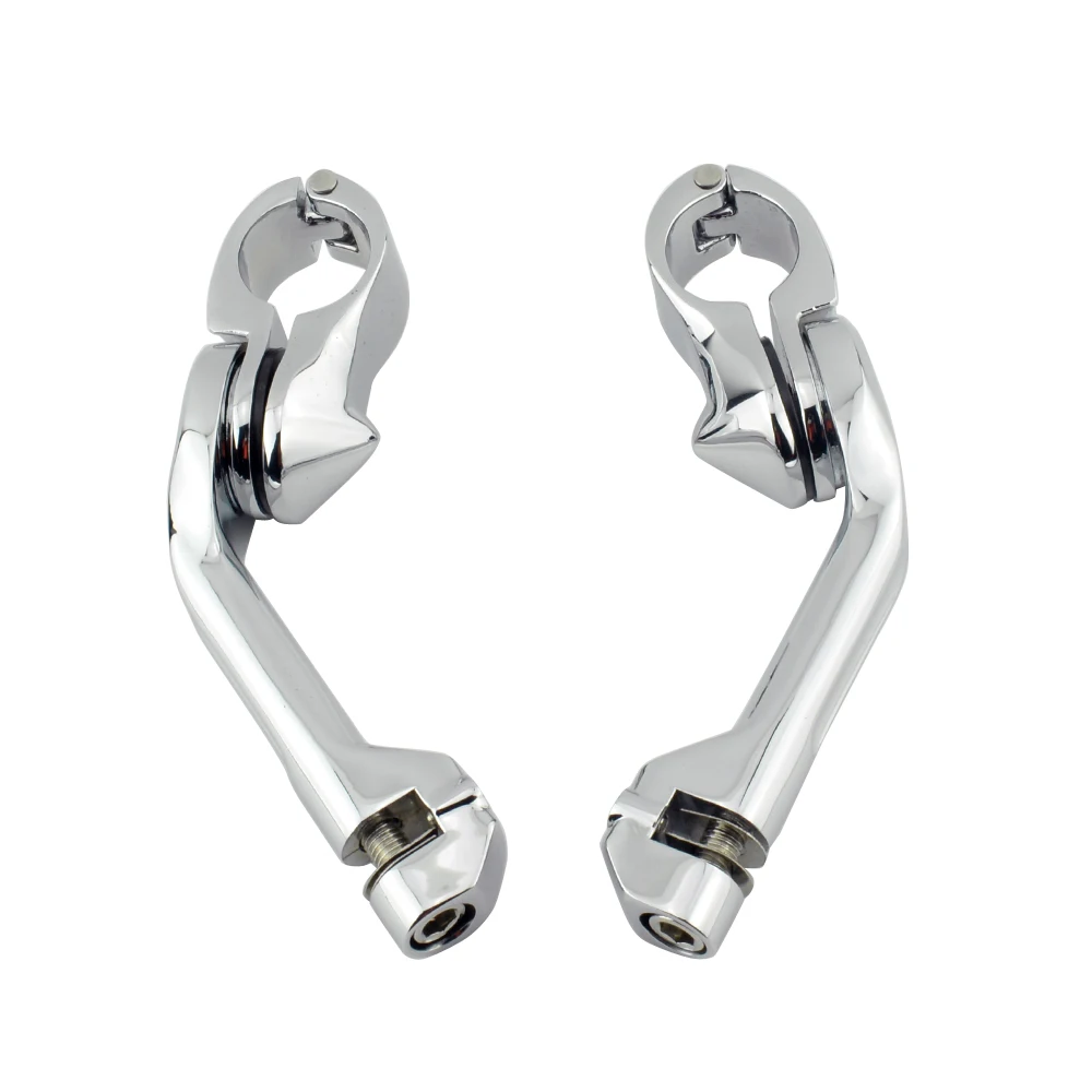 Universal Motorcycle Chrome 1 1/4&quot 32mm Highway Engine Guard Foot Peg Mounts Clamps For Harley Davidson Honda Suzuki | Автомобили и