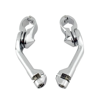 

Universal Motorcycle Chrome 1 1/4" 32mm Highway Engine Guard Foot Peg Mounts Clamps For Harley Davidson Harley Honda Suzuki