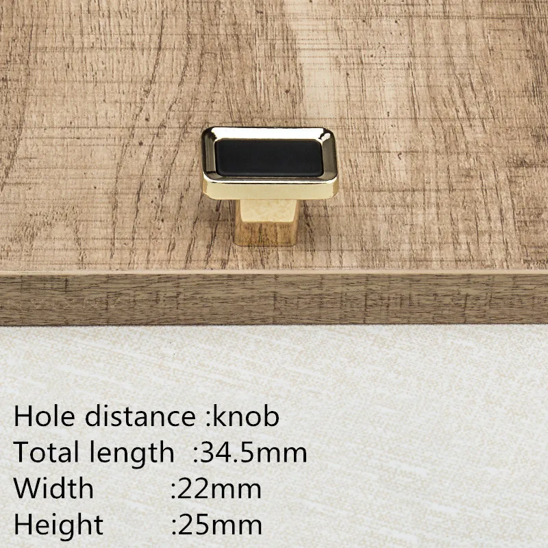 KK&FING European Light Luxury Black Gold Zinc Alloy Cabinet Handles and Knobs Kitchen Cupboard Wardrobe Door Pulls Drawer Knobs - Color: 1-knob