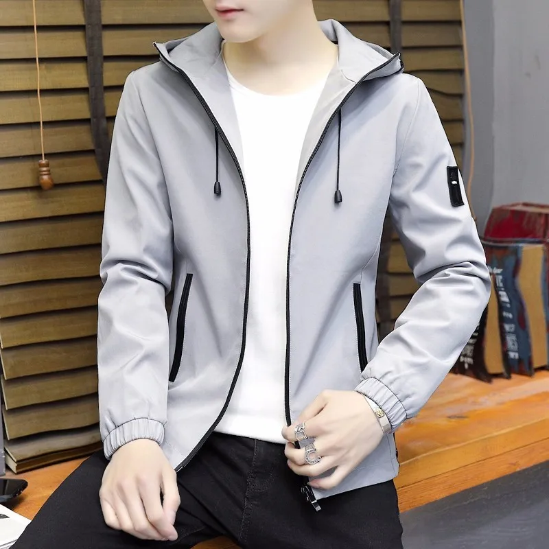 

2019 Autumn New Style Men Jacket Korean-style Casual Simple Trend Versatile Hooded Jacket Men's