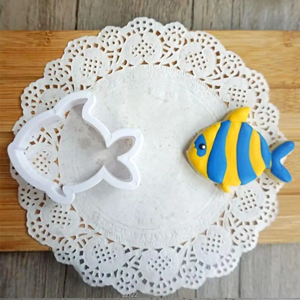 Eco-friendly торта морского дна животных 8 шт./компл. выпечка для вечеринок Fondant(сахарная) формы безвкусный печенья прессформы выпечки сахара Кухня