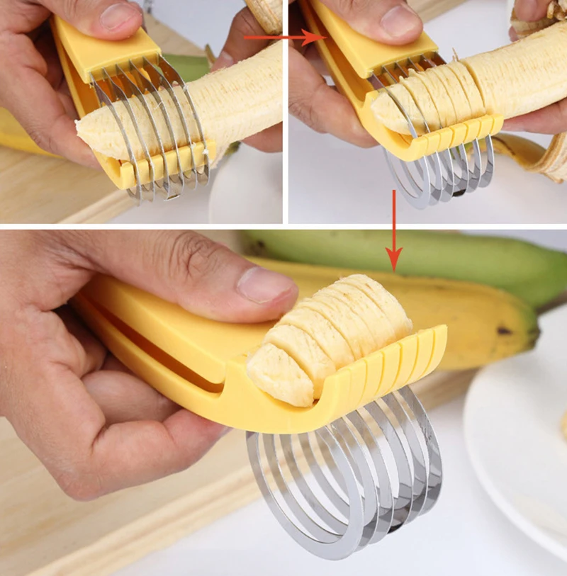 Creative Kitchen Gadgets PP Banana Divider Slicer Fruit Salad Slitter Banana  Slicer Kitchen Gadgets And Accessories - AliExpress