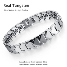 8/10 мм Серебряный Вольфрам карбида браслет с зеркальной полировкой покрытая цельной полиуретановой кожей вставка на спине для здоровья магнитный браслет модные аксессуары