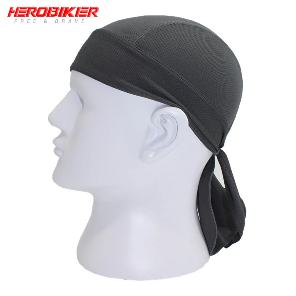 TJ-10 HEROBIKER мотоциклетная маска для лица, мотоциклетная Кепка с черепом, летняя быстросохнущая Балаклава, чалма-бандана, Защитная повязка на голову для мужчин - Цвет: TJ-10