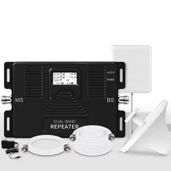 

Atnj Powerful 1800 2100mhz Mobile Signal Booster 2g 3g 4g With Ceiling And Log-periodic Antenna gsm fixed wireless