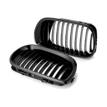 

Top Selling Black Front Grille For BMW 3 Series E46 4-Door 02-05 325i Mid-Net Car Grille Grill 2Pcs Front Grille Accessories Hot