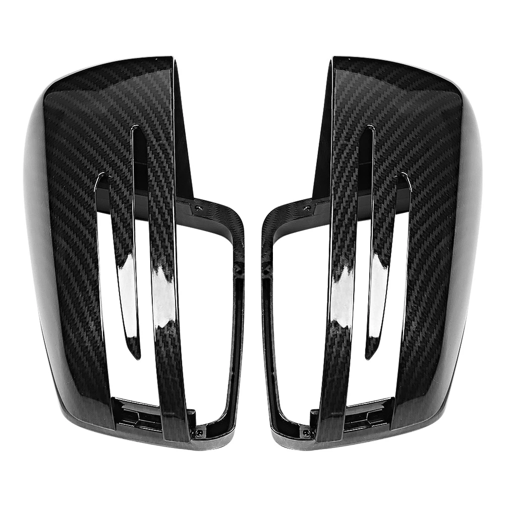 2pcs Carbon Fiber Texture Rear View Mirror Cover Cap for Mercedes-Benz W176 W246 W204 W212 W221 CLS C218 GLA X156 CLA C117