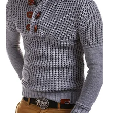 ZOGAA Hooded Sweater Men Horn Buckle Knitted Pullovers New Autumn Winter Soft Warm Man Sweaters Streetwear Sueter Clothes