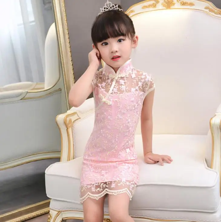 2 Lace Embroider Girl Dress Elegant Princess Party Pageant Formal Gown for Children Lovely Kids Dress for Girls Wedding - Цвет: 2