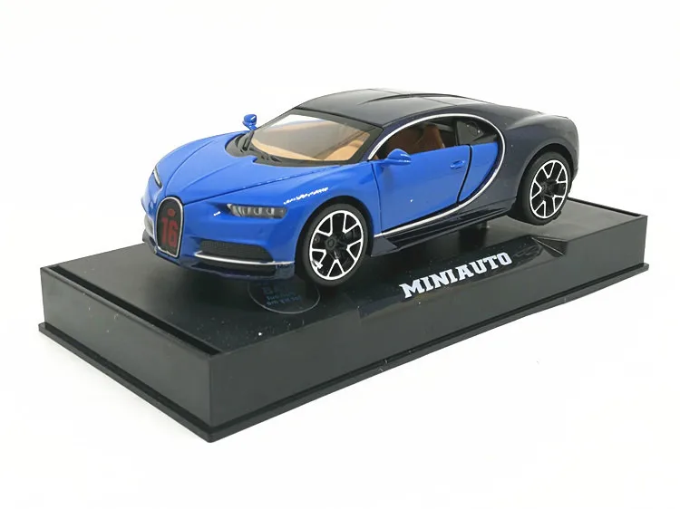 Jianyuan коробка сплава Модель автомобиля Bugatti чугун имитирующая игрушка 1:32 звук и свет ВОИН автомобиль игрушка